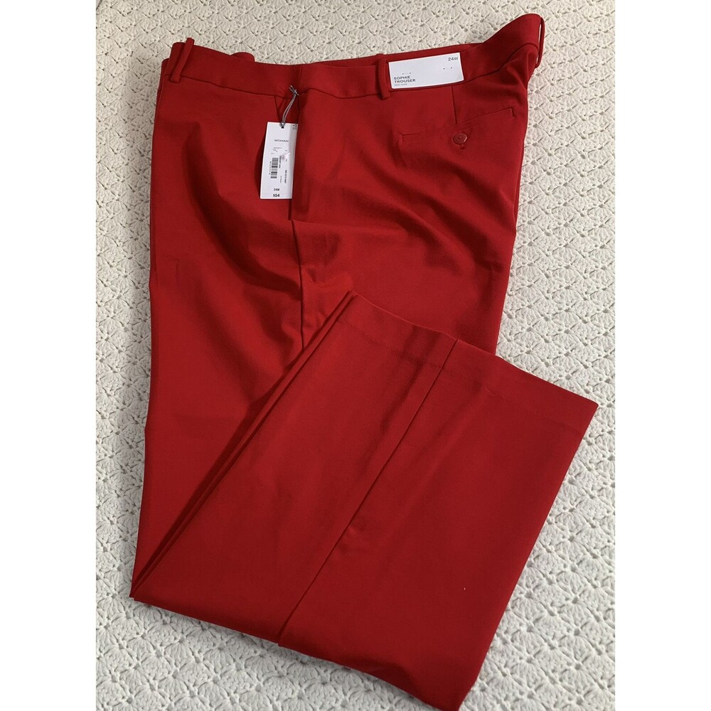 Liz Claiborne Straight Leg Pants in Red